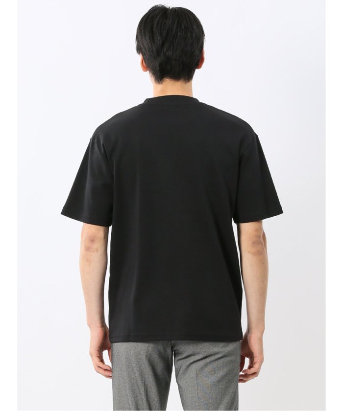 タカキュー TAKA-Q 【DRESS T-SHIRT】シルケットコットン スロープネック半袖Tシャツ （白） 白