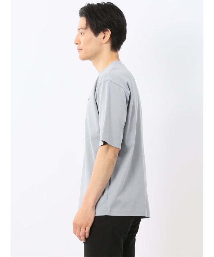 タカキュー TAKA-Q 綿100％ ロゴ刺繍 クルーネック半袖Tシャツ （青） 青