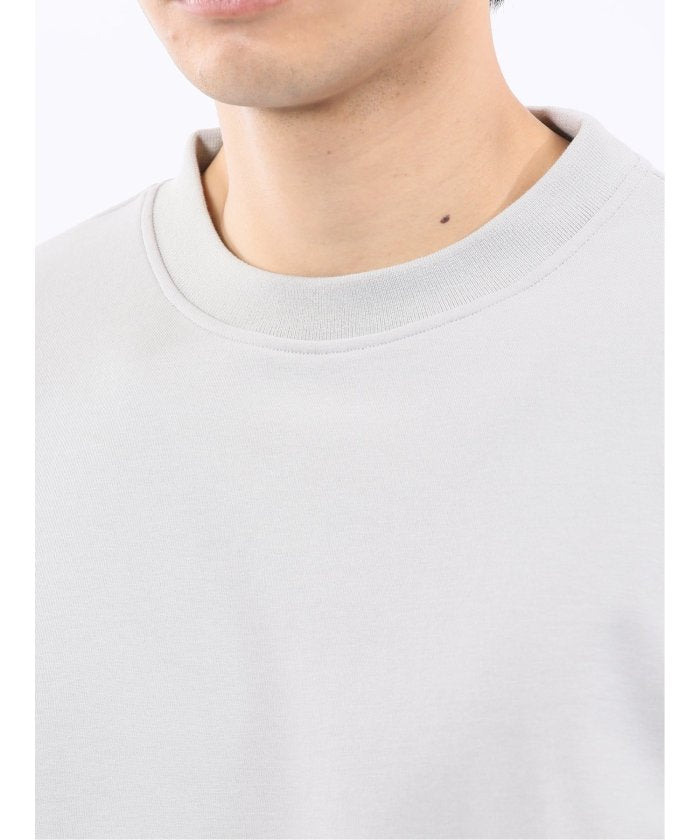 タカキュー TAKA-Q ダブルフェイス ポンチ クルーネック半袖Tシャツ （紺） 紺