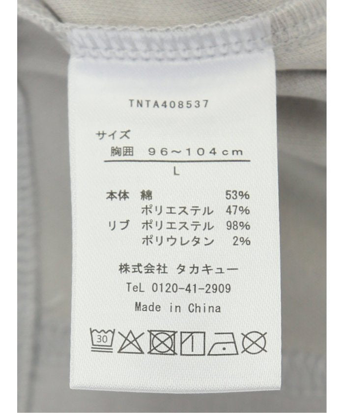 タカキュー TAKA-Q ダブルフェイス ポンチ クルーネック半袖Tシャツ （紺） 紺