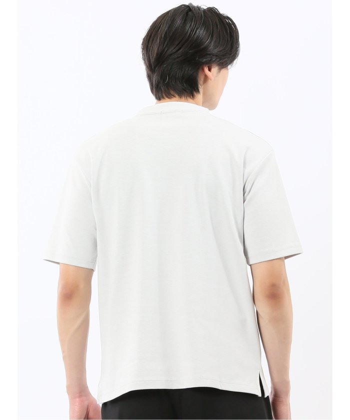 タカキュー TAKA-Q ダブルフェイス ポンチ クルーネック半袖Tシャツ （紺） 紺