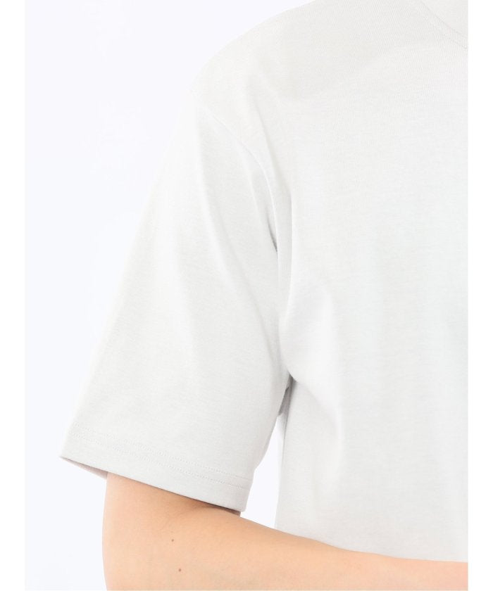 タカキュー TAKA-Q ダブルフェイス ポンチ クルーネック半袖Tシャツ （紺） 紺