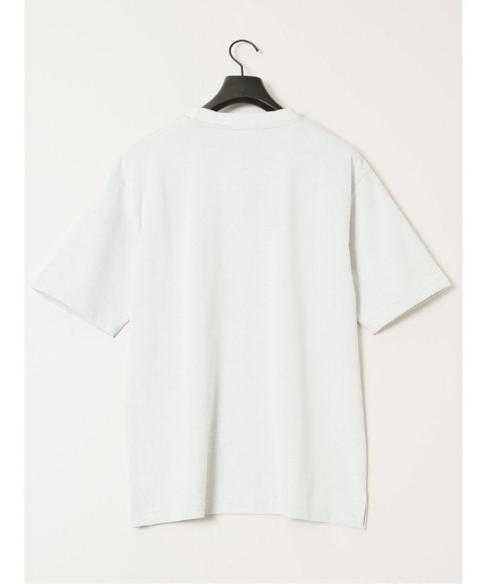 タカキュー TAKA-Q ダブルフェイス ポンチ クルーネック半袖Tシャツ （紺） 紺