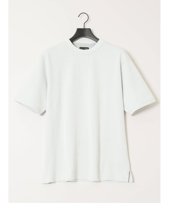 タカキュー TAKA-Q ダブルフェイス ポンチ クルーネック半袖Tシャツ （白） 白