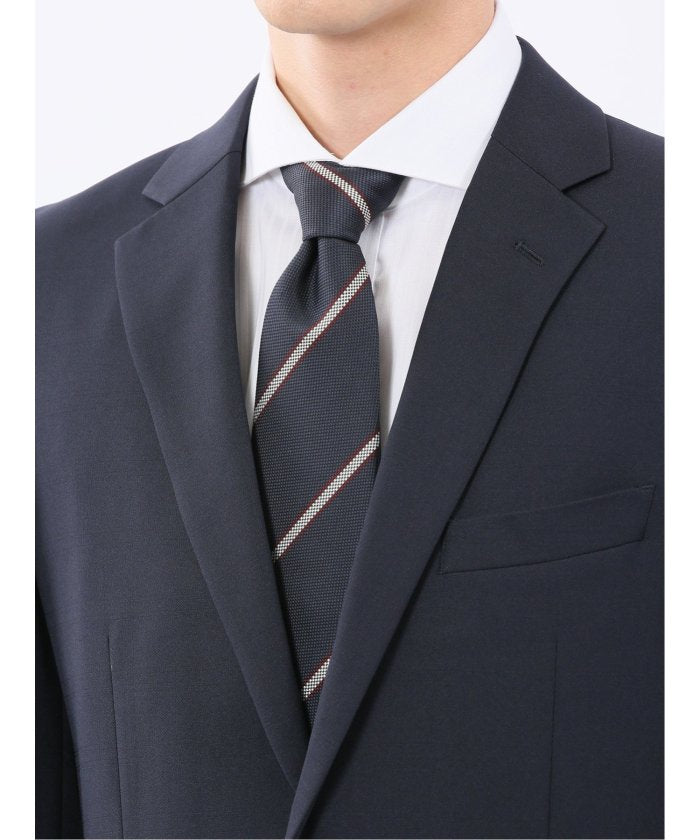 タカキュー TAKA-Q ストレッチウォッシャブル スリムフィット 2ボタン2ピーススーツ チェック紺 （紺） 紺