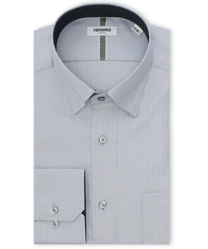 タカキュー TAKA-Q イージーアイロン NEWスタンダードフィット スナップダウン長袖シャツ （グレー） グレー