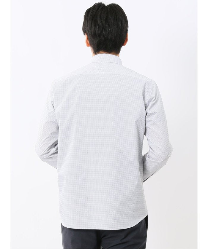 Stretch Print Wide Color Long Sleeve Shirt