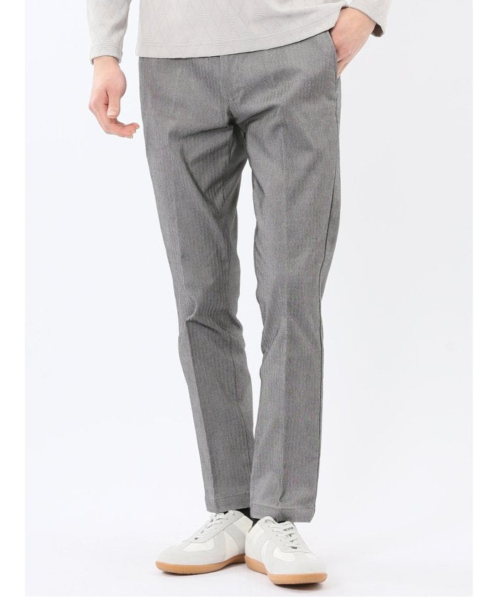 タカキュー TAKA-Q クロスストレッチ トラウザーパンツ ヘリンボン （グレー） グレー