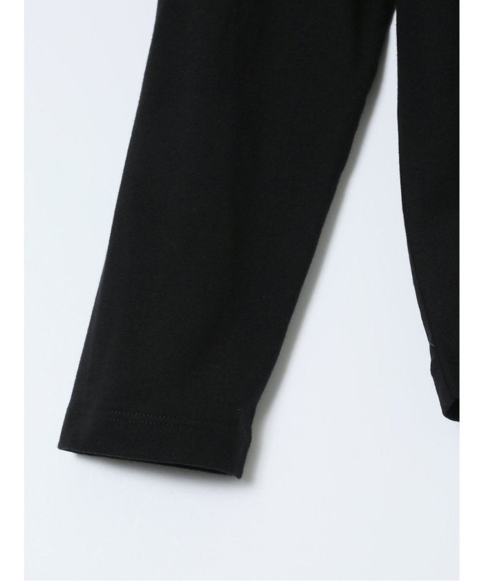タカキュー TAKA-Q 綿天竺 メッセージロゴ クルーネック長袖Tシャツ （黒） 黒