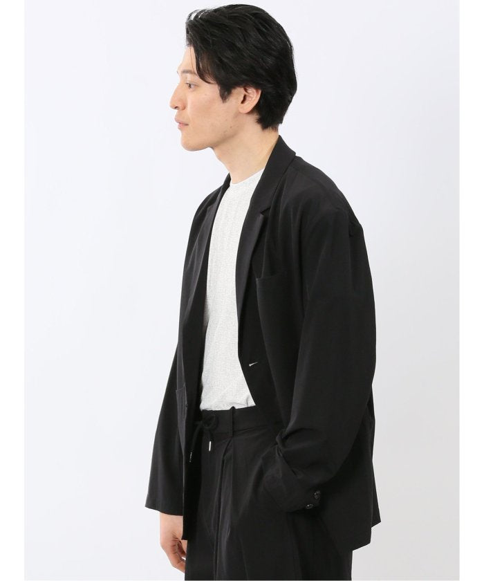 タカキュー TAKA-Q ストレッチ ナチュラルワッシャー 2ボタンジャケット(セットアップ可能) （黒） 黒