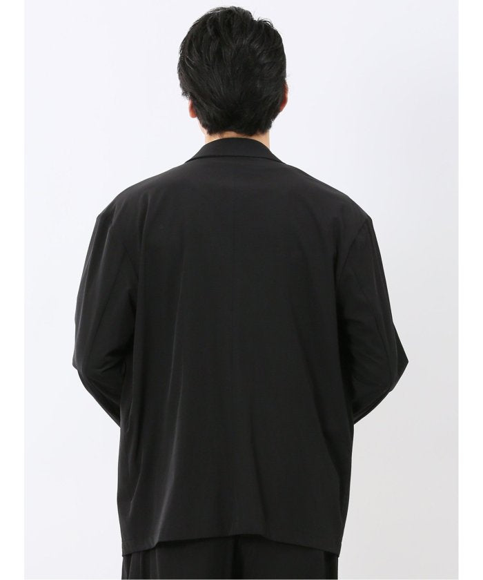 タカキュー TAKA-Q ストレッチ ナチュラルワッシャー 2ボタンジャケット(セットアップ可能) （黒） 黒