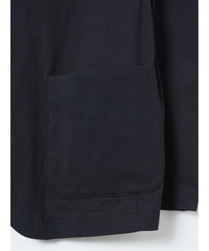 タカキュー TAKA-Q ストレッチ マイクロドット メッシュ 2ボタン ジャケット （紺） 紺
