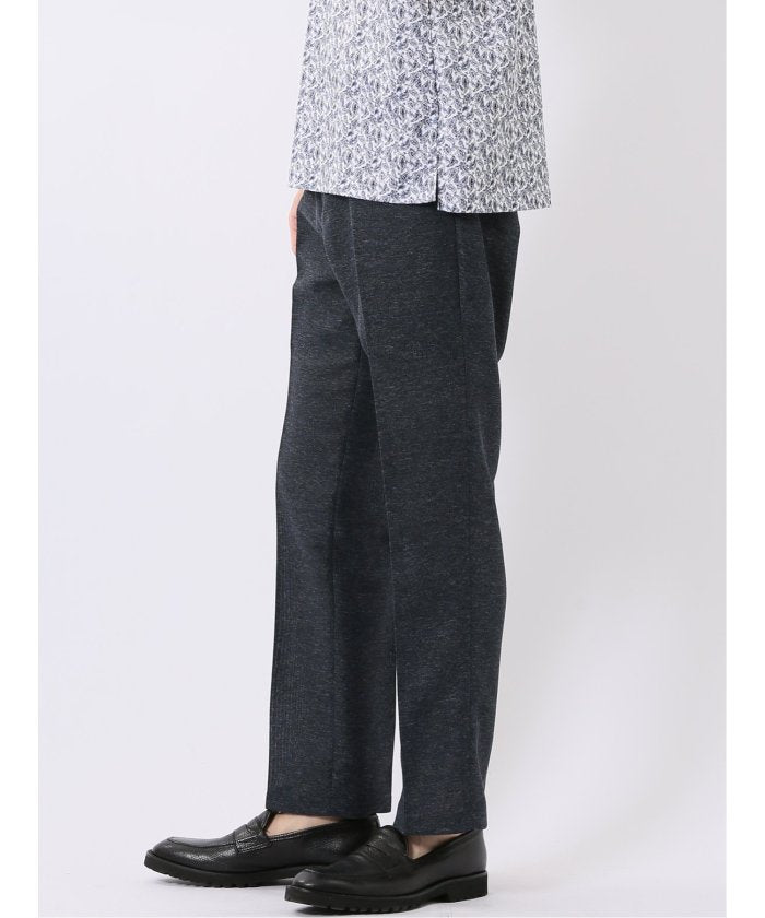 タカキュー TAKA-Q TechLinen スリムフィット ノータック パンツ 紺(セットアップ可能) （紺） 紺