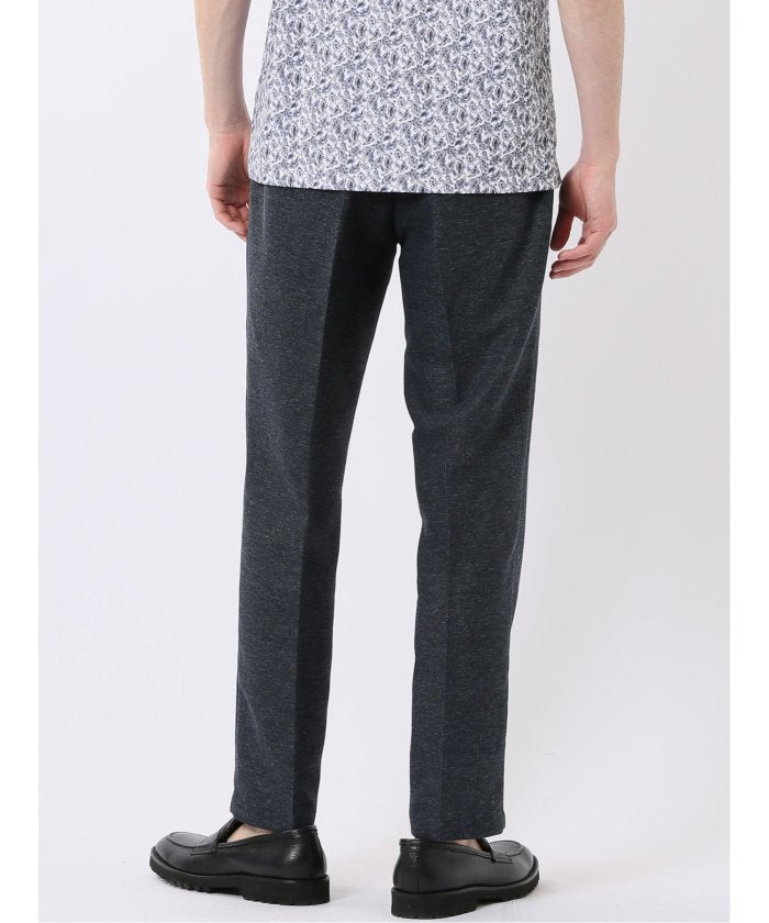 タカキュー TAKA-Q TechLinen スリムフィット ノータック パンツ 紺(セットアップ可能) （紺） 紺