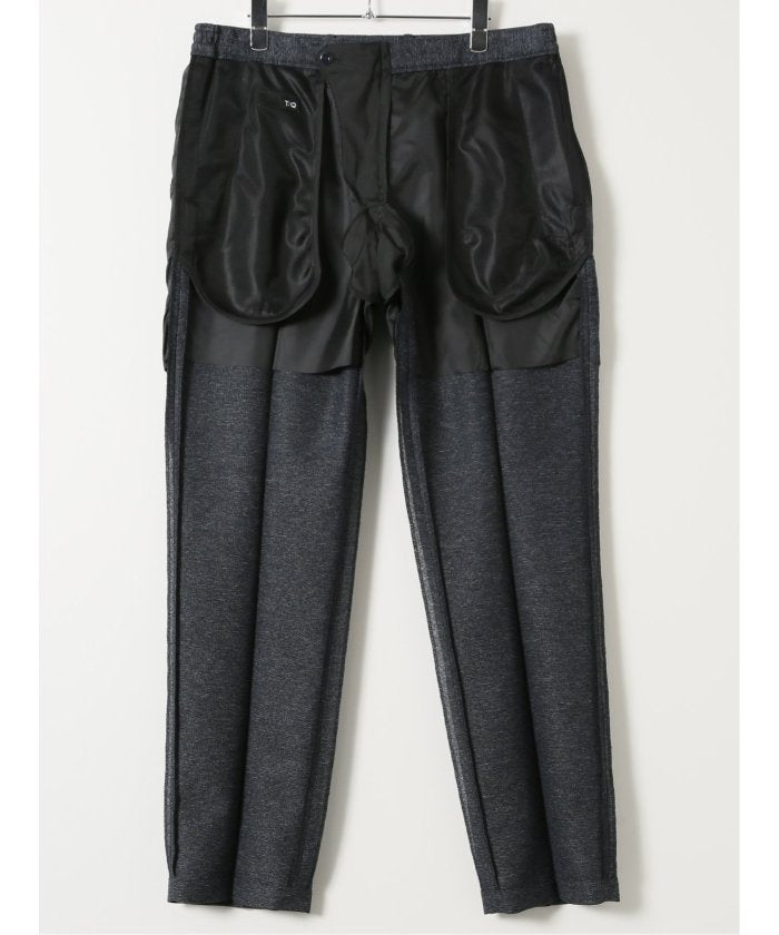 タカキュー TAKA-Q TechLinen スリムフィット ノータック パンツ 紺(セットアップ可能) （紺） 紺