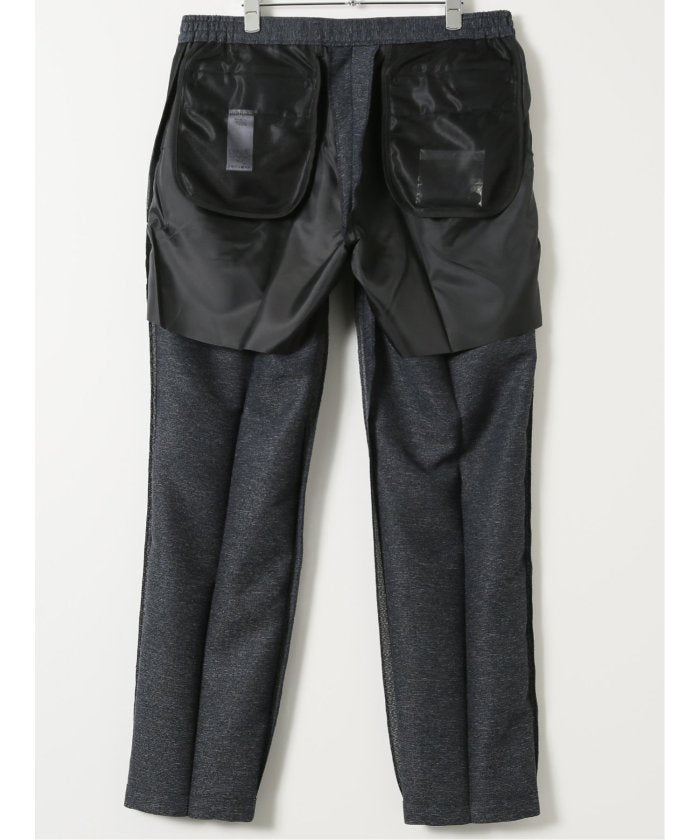 タカキュー TAKA-Q TechLinen スリムフィット ノータック パンツ 紺(セットアップ可能) （紺） 紺