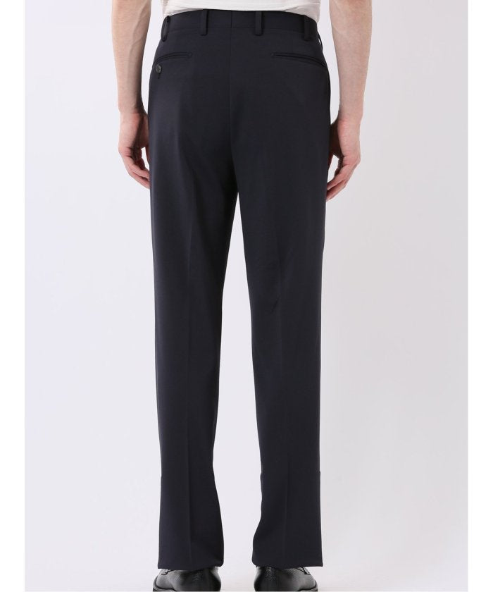 タカキュー TAKA-Q シワレス ストレッチ 吸水速乾 レギュラーフィット ノータック パンツ(セットアップ可能) （紺） 紺