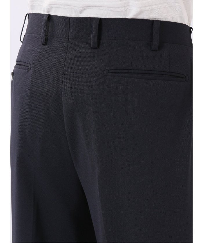タカキュー TAKA-Q シワレス ストレッチ 吸水速乾 レギュラーフィット ノータック パンツ(セットアップ可能) （紺） 紺