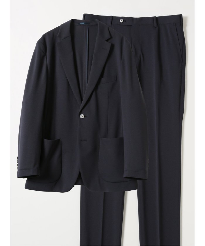 タカキュー TAKA-Q シワレス ストレッチ 吸水速乾 レギュラーフィット ノータック パンツ(セットアップ可能) （紺） 紺