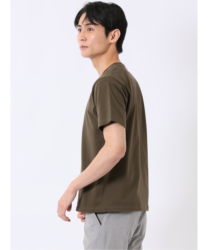 タカキュー TAKA-Q 綿天竺 グラフィック プリント クルーネック 半袖 Tシャツ （グレー） グレー