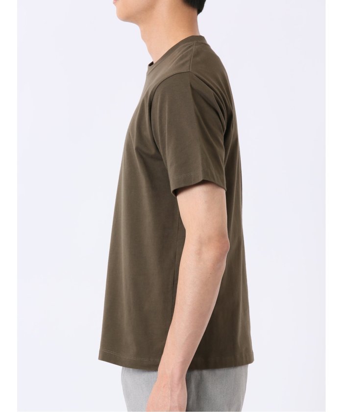 タカキュー TAKA-Q 綿天竺 グラフィック プリント クルーネック 半袖 Tシャツ （グレー） グレー