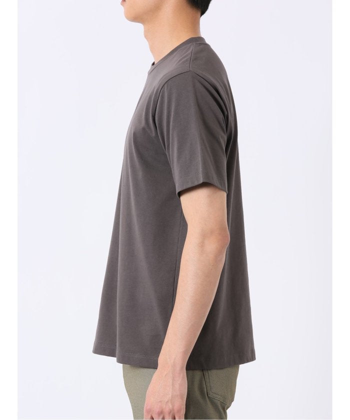タカキュー TAKA-Q 綿天竺 グラフィック プリント クルーネック 半袖 Tシャツ （グレー） グレー