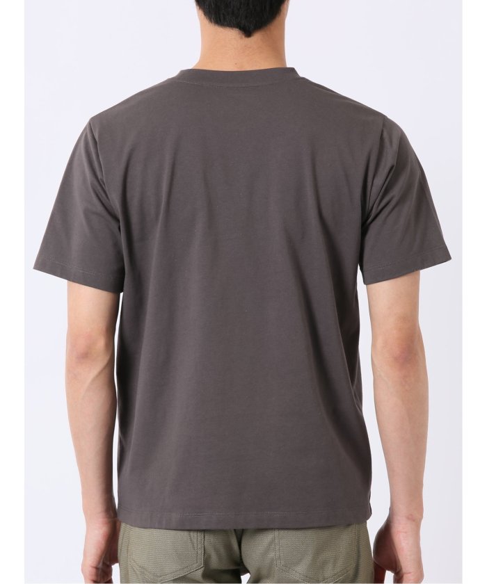 タカキュー TAKA-Q 綿天竺 グラフィック プリント クルーネック 半袖 Tシャツ （グレー） グレー
