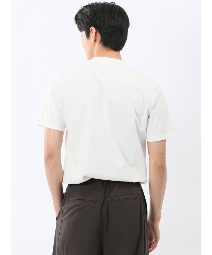 タカキュー TAKA-Q 【DRESS T-SHIRT】シルケットスムス スロープネック 半袖 Tシャツ （白） 白