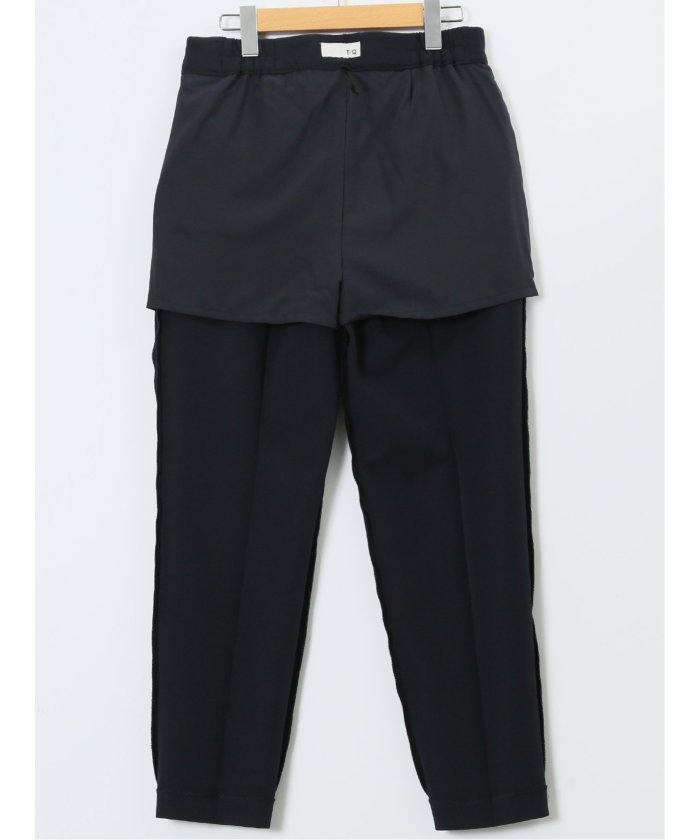 ダブルクロス テーパードパンツ 紺(セットアップ可能) （紺） 紺