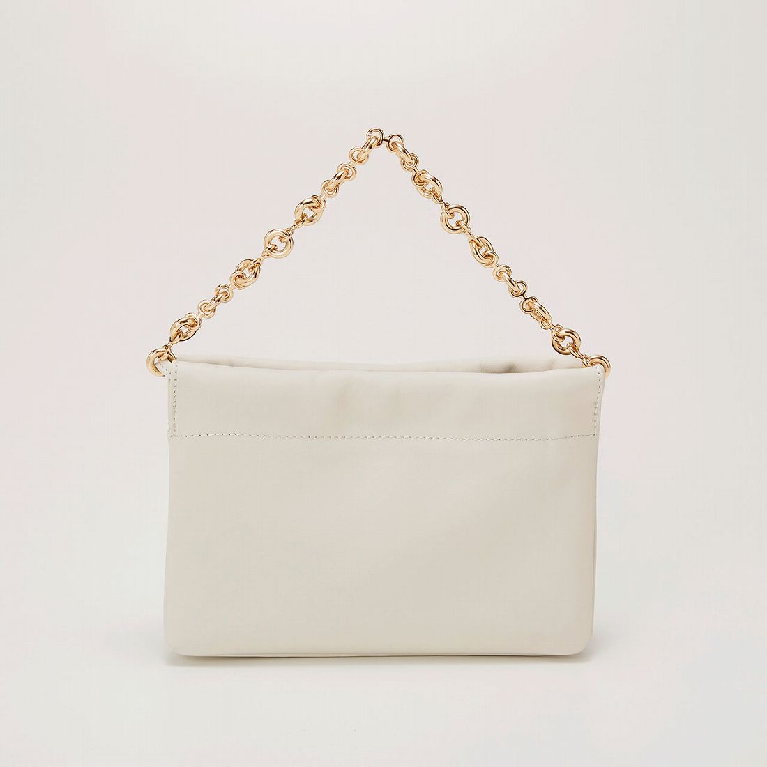 トプカピ TOPKAPI スムース レザー チェーン付き スワローマチ ミニ ショルダー バッグ （ライトベージュ） ライトベージュ