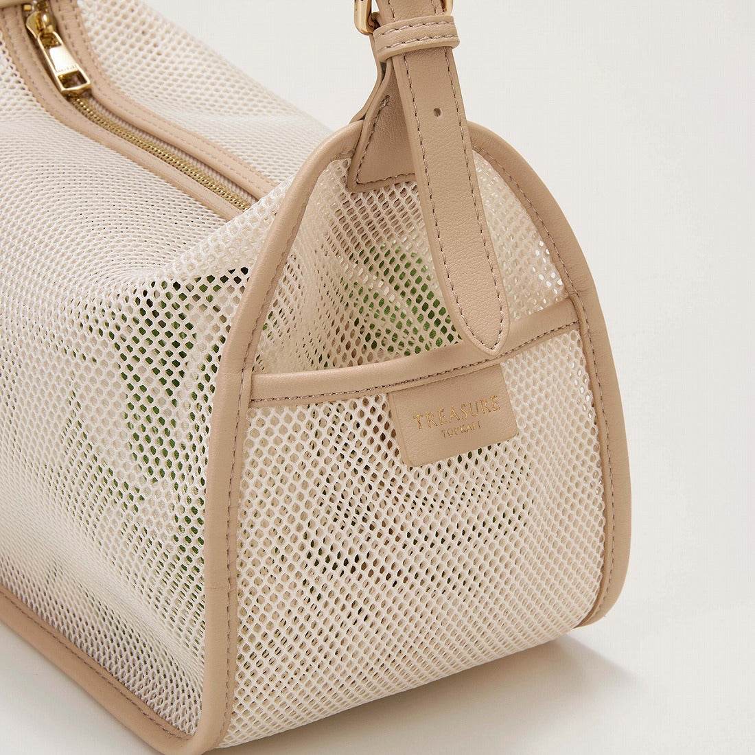 トプカピ TOPKAPI プリント 巾着バッグ付き メッシュ ワンハンドルバッグ