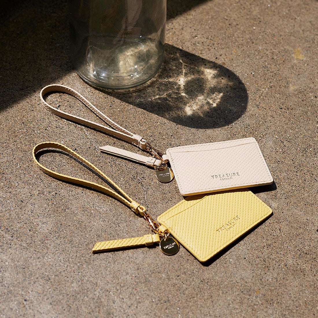 トプカピ TOPKAPI 【TREASURE TOPKAPI】クロスエンボス レザー パスケース （レモンイエロー） レモンイエロー