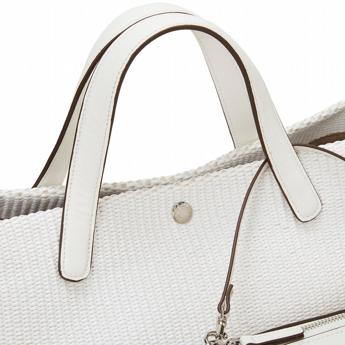 TOPKAPI TOPKAPI 【Breath TOPKAPI】Wide Tote Leather Handle Basket