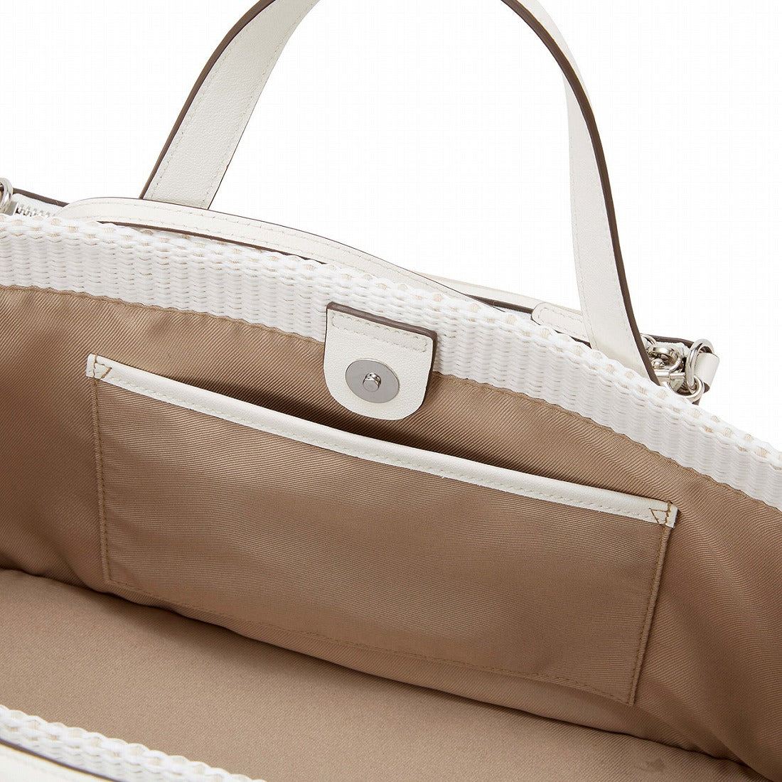 TOPKAPI TOPKAPI 【Breath TOPKAPI】Wide Tote Leather Handle Basket