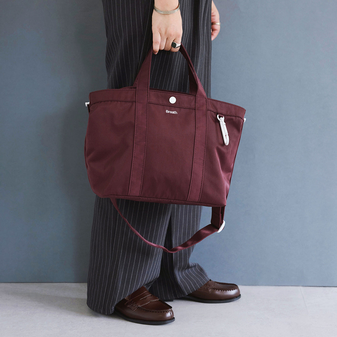 トプカピ TOPKAPI 【Breath TOPKAPI】CHILLGO 保冷バッグ付き ショルダー付き ナイロン トートバッグ M / 撥水 （ボルドー） ボルドー