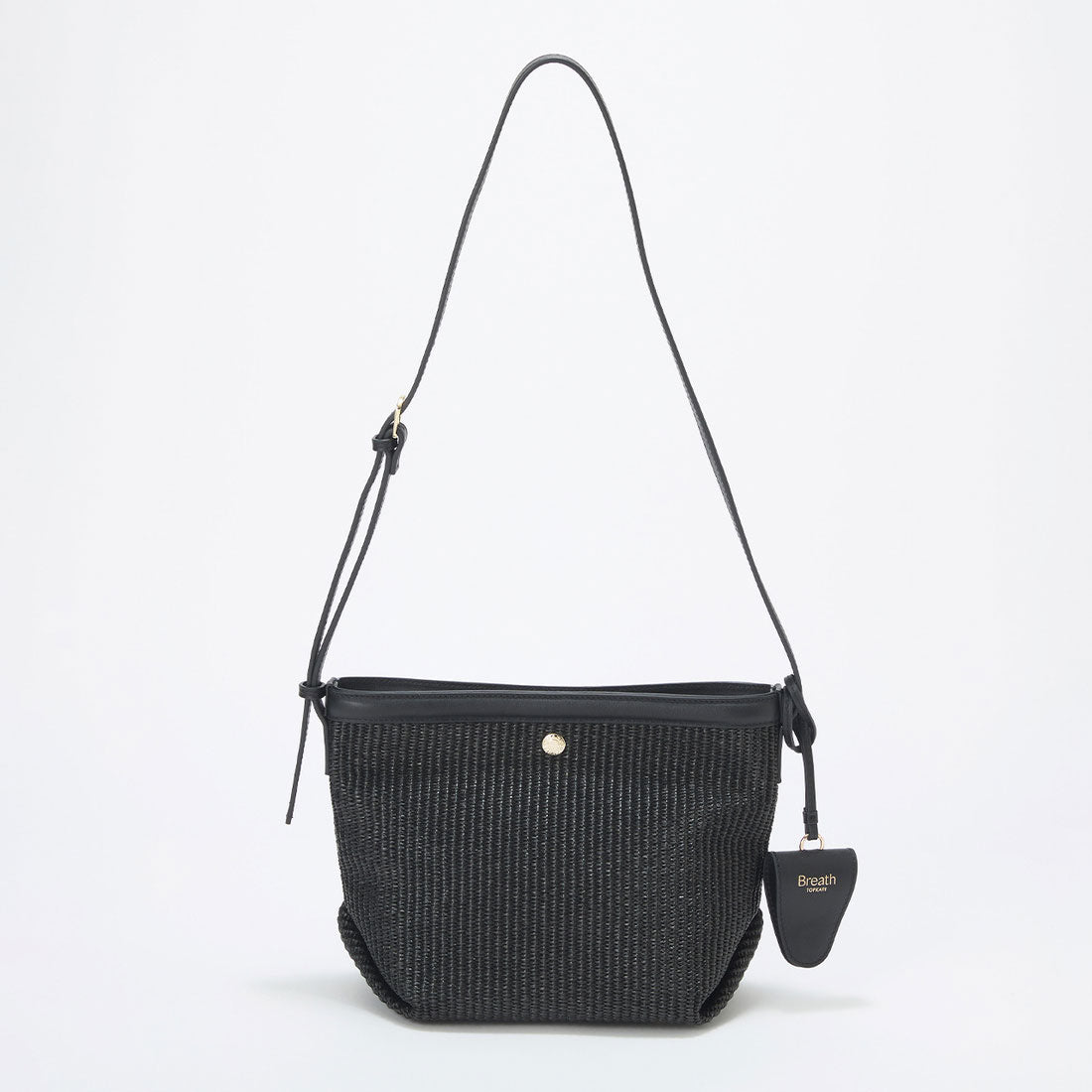 トプカピ TOPKAPI 【Breath TOPKAPI】サングラスホルダー付き レザーコンビ カゴ ショルダーバッグ （ブラック） ブラック