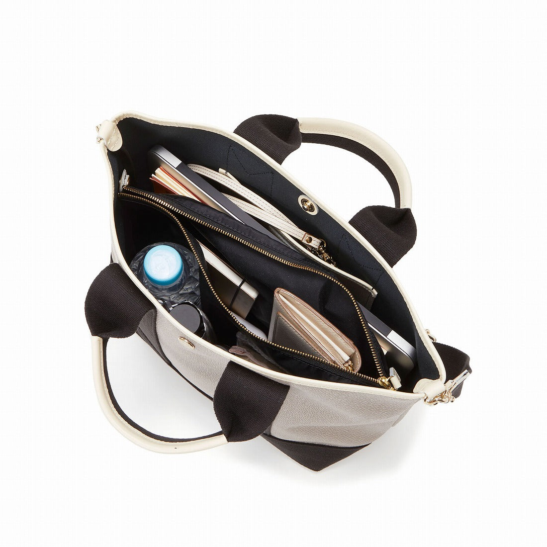 トプカピ TOPKAPI スコッチグレイン ネオレザー トート バッグ ショルダー付き M （ブラック） ブラック