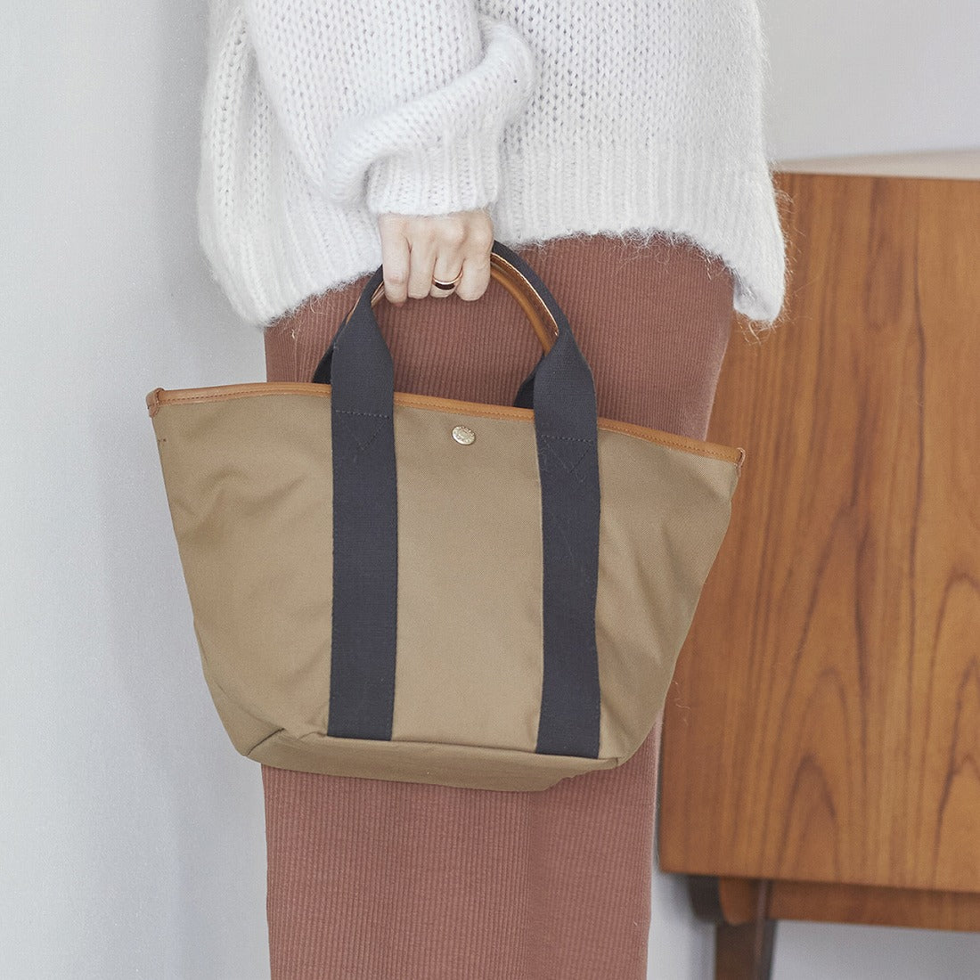 【WEB限定】トプカピ TOPKAPI TIDY/タイディ トート バッグ M,ブラウン