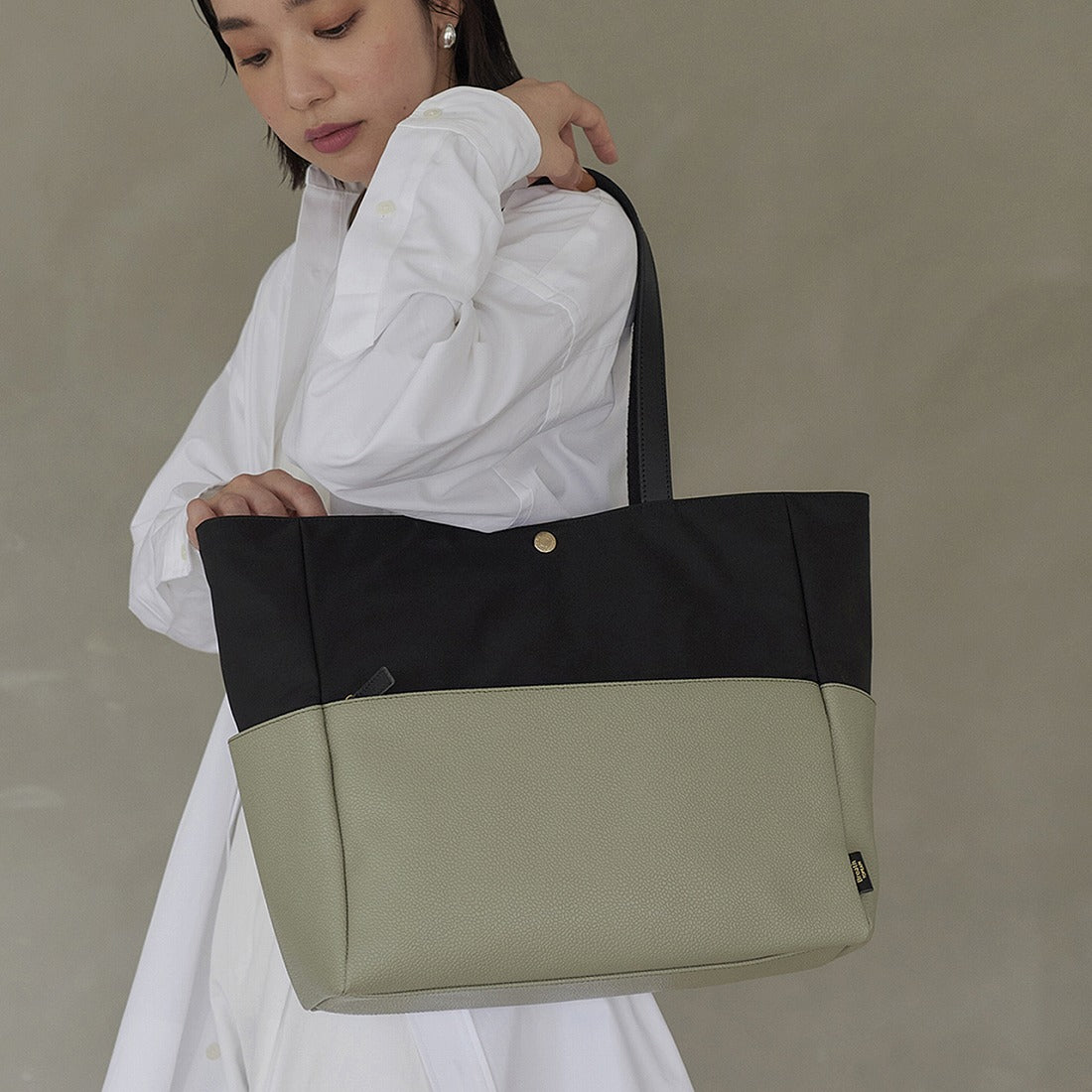 トプカピ TOPKAPI SCOTCH GRAIN スコッチグレイン マザーズバッグ バイカラートートバッグ 【VERY 掲載】,グリーングレー