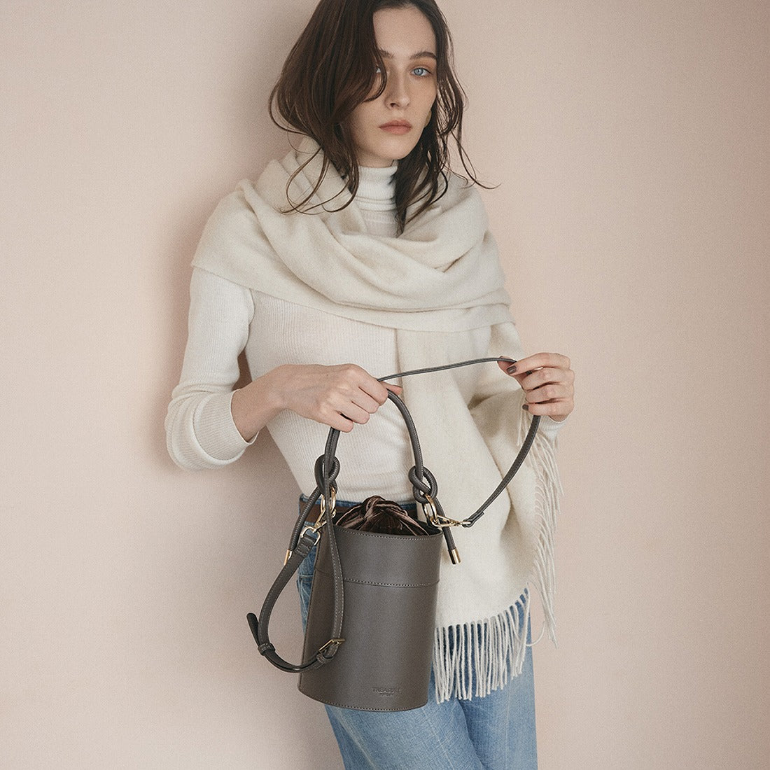 TOPKAPI TOPKAPI 【TREASURE TOPKAPI】Bucket Drawstring Shoulder Bag