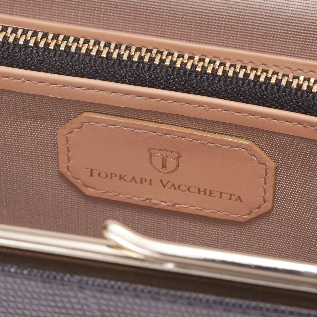 TOPKAPI LUCIA Italian leather, lizard embossed, clasp purse