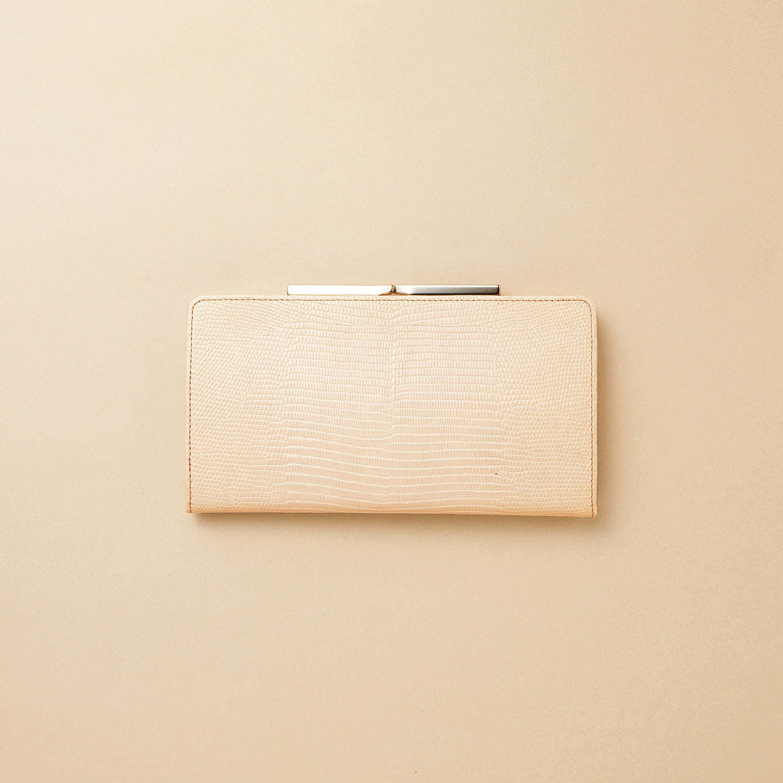 TOPKAPI LUCIA Italian leather, lizard embossed, clasp purse