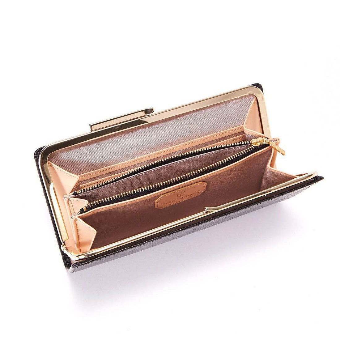 TOPKAPI LUCIA Italian leather, lizard embossed, clasp purse