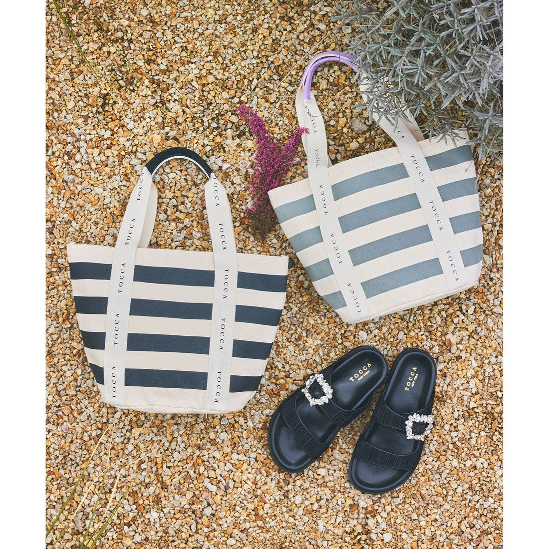 TOCCA 【WEB＆一部店舗限定】DANCING TOCCA BORDERTOTE トートバッグ （ブラック系） ブラック系