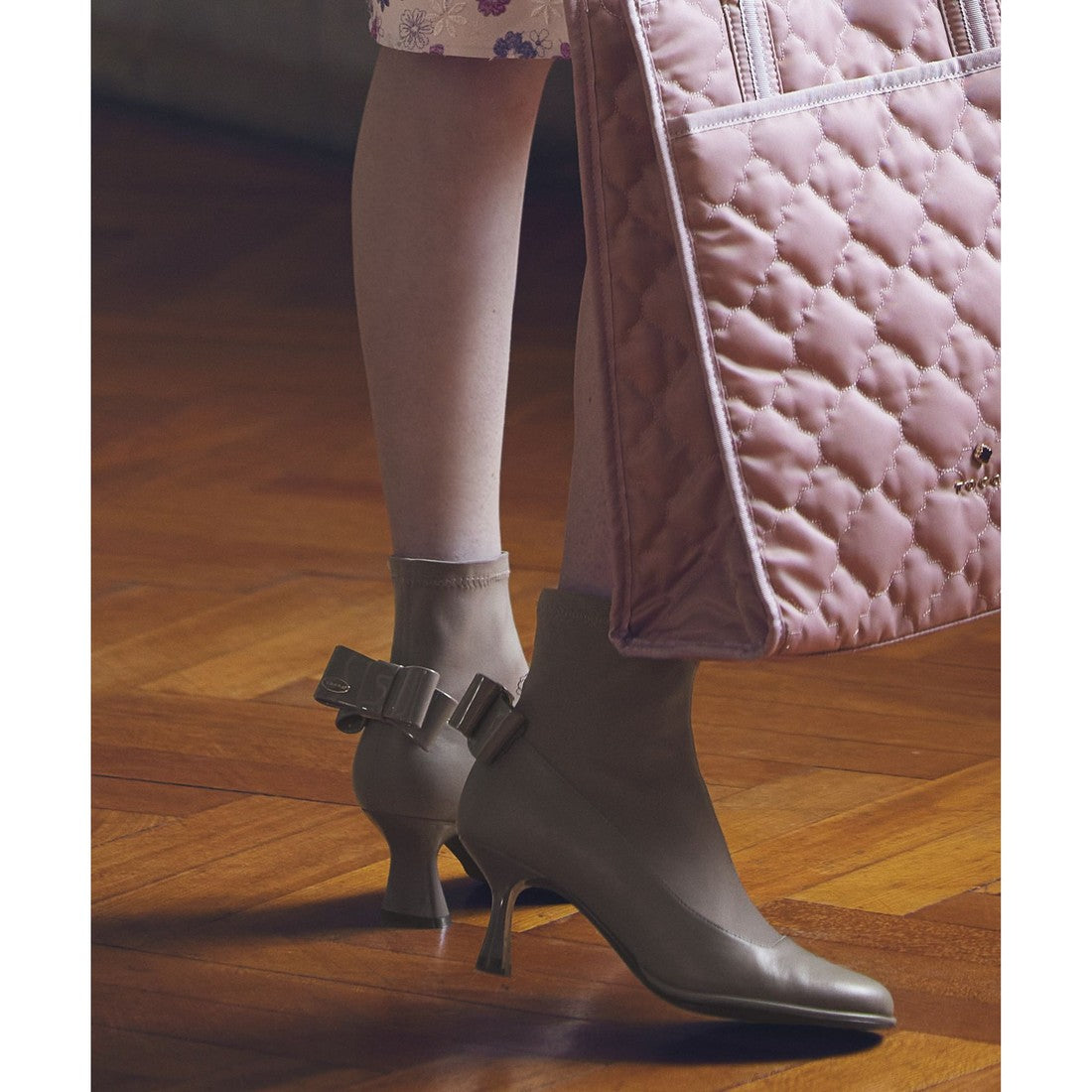 TOCCA BACK RIBBON SHORTBOOTS ショートブーツ （ベージュ系） ベージュ系