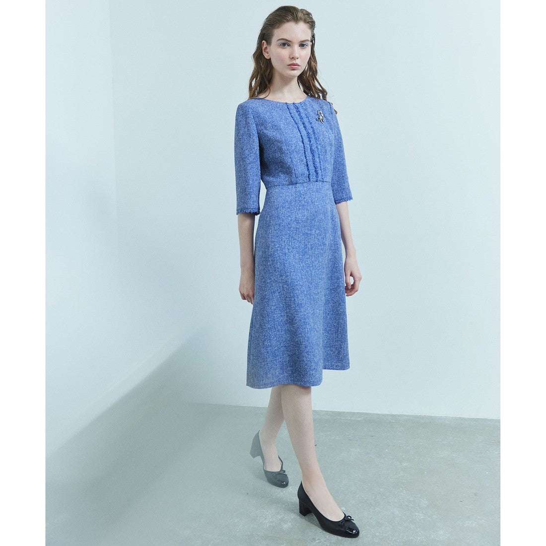 TOCCA 【洗える！】MIST TWEED ドレス （ブルー系） ブルー系