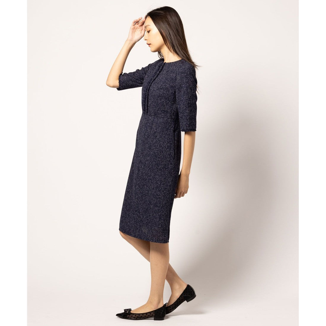 TOCCA 【洗える！】MIST TWEED ドレス （ブルー系） ブルー系