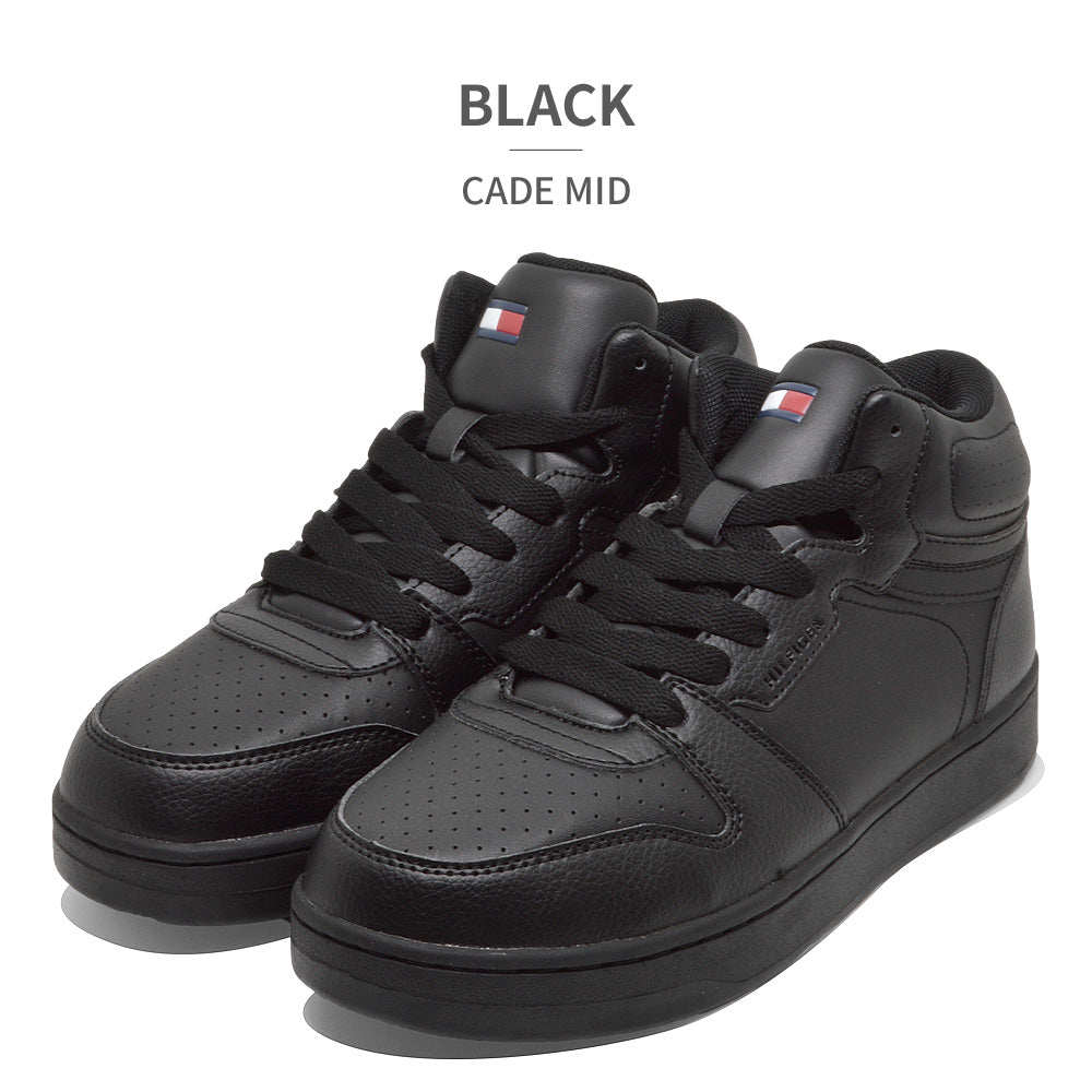 トミー ヒルフィガー TOMMY HILFIGER スニーカー TH100911 TH100921 トミー ヒルフィガー CADE MID 厚底 ミッドカット （ブラック） ブラック