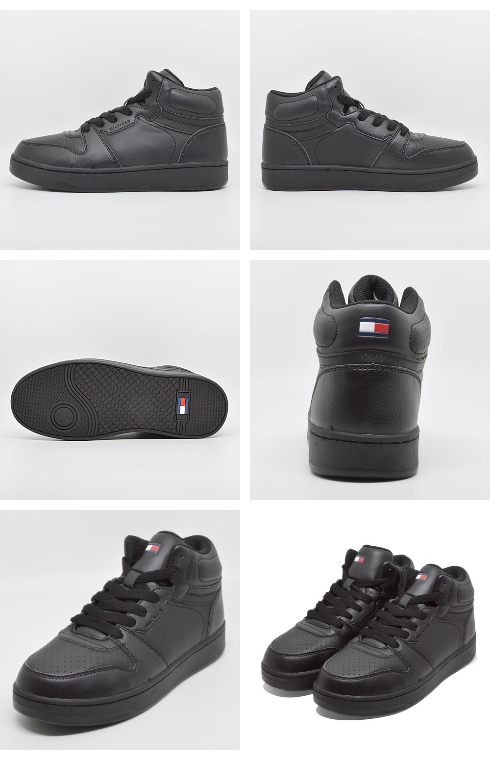 トミー ヒルフィガー TOMMY HILFIGER スニーカー TH100911 TH100921 トミー ヒルフィガー CADE MID 厚底 ミッドカット （ブラック） ブラック