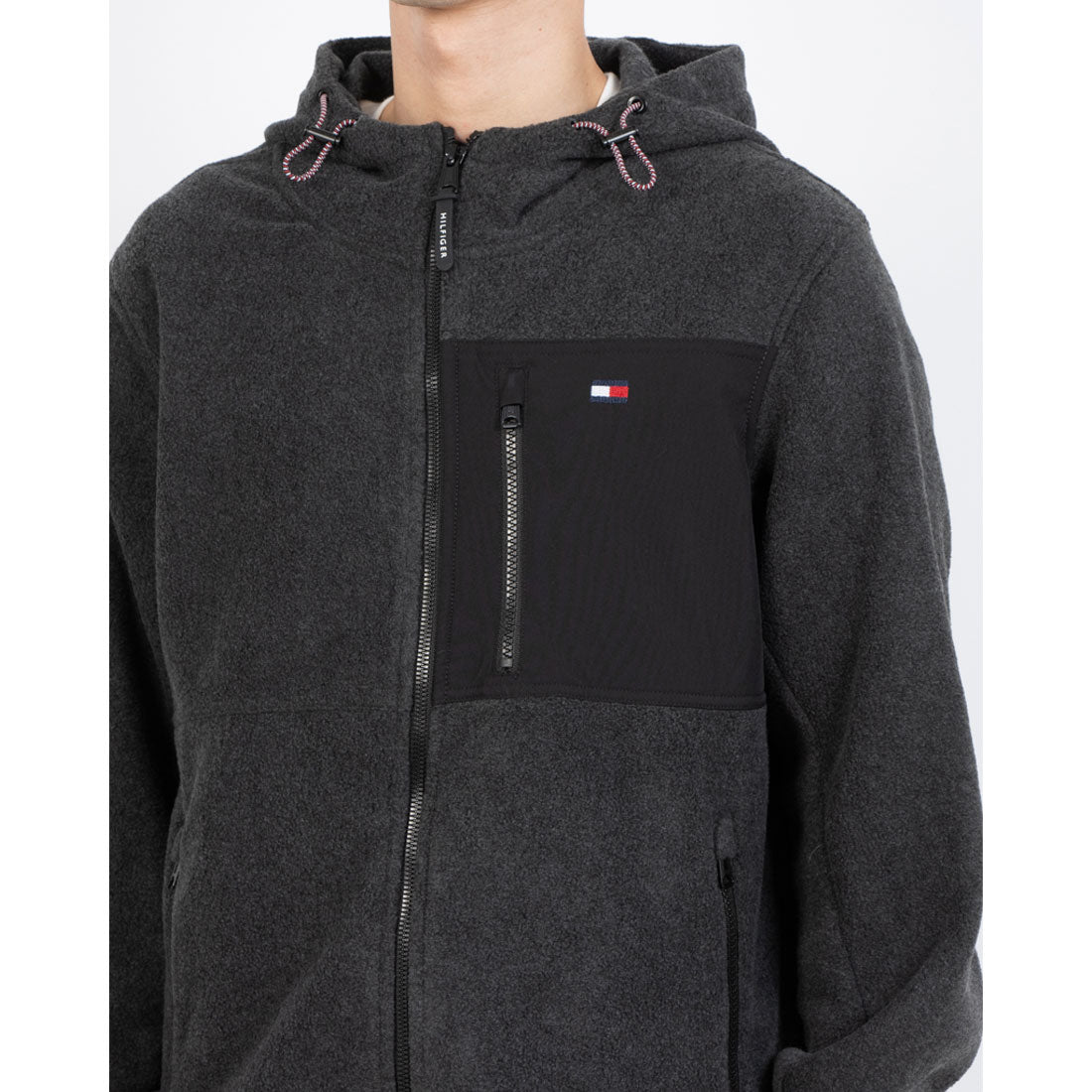 トミー ヒルフィガー TOMMY HILFIGER MIXED MEDIA FLEECE HOODY 151AF238 フリース フーディージャケット アウター